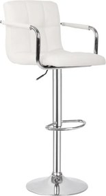 MIADOMODO Scaun de bar 2 buc, cu brațe, alb