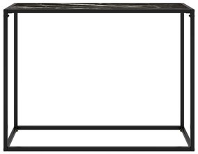 322814 vidaXL Masă consolă, negru, 100x35x75 cm, sticlă securizată