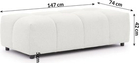 Taburet alb Albane – Ropez