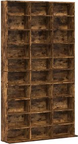 vidaXL Dulap CD-uri, stejar fumuriu, 102x23x177,5 cm, lemn prelucrat