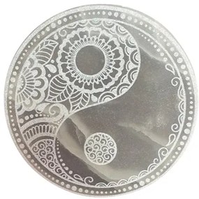 Platou din selenit 18 cm - Yin Yang