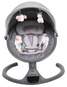 Balansoar Pentru Bebelusi cu conectare la priza si telecomanda NOVOKIDS ™ iSwing , Cu plasa insecte, Multifunctional, Pliabil, 5 viteze de leganare,