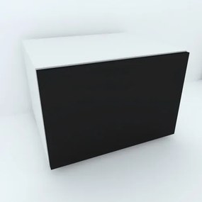 Armonia Comoda alba cu o usa cu sistem &quot;PUSH TO OPEN&quot; front PAL Negru