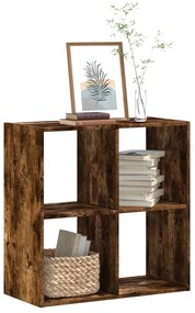 vidaXL Bibliotecă, stejar afumat, 68,5x32x68,5 cm, lemn compozit