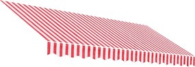 vidaXL Pânză de rezervă copertină, dungi roșii și albe, 3,5x2,5 m