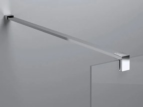 Paravan de dus walk-in 80x200 cm, crom, sticla transparenta, montare dreapta, Ronal PUR