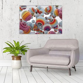Tablou cu bile pictate (90x60 cm)