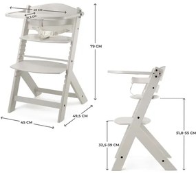 KINDERKRAFT - Scaun de masă pentru copii ENOCK, bej