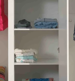 ROBIN 2 UȘI Dulap camera copii EXTRA RAFT ALB