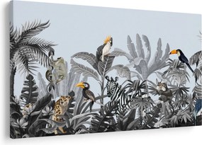 Tablou - Jungla ilustrată (90x60 cm)