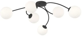 Lustră aplicată VIBRA 6xE14/10W/230V negru/alb