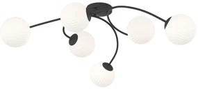 Lustră aplicată VIBRA 6xE14/10W/230V negru/alb