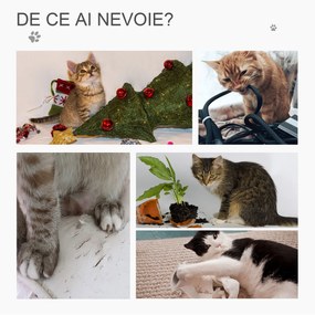 PawHut ansamblu joaca pisici, suport pentru ascutit gheare, bej | AOSOM RO