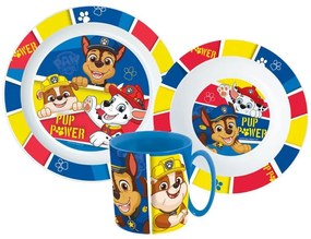 Patrula Cățelușilor Set de masă Pup Power, set din plastic micro cu cană 350 ml