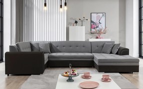 Colțar lemn masiv Formă U Extensibil Damasc 340x190cm Personalizabil