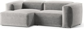 Colțar gri deschis (cu colț pe partea stângă/cu șezlong) Bergamo – Cosmopolitan Design