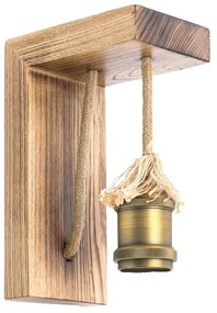 Aplica de perete stil vintage lemn / sfoara / metal antique Bassena