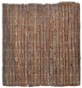 141604 vidaXL Gard din scoarță de copac, 400 x 100 cm