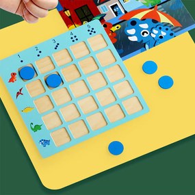 Jucărie educativă din lemn pentru numărarea dinozaurilor