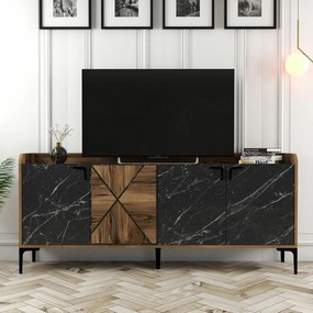 Dulap Venedik Walnut and Black Marble