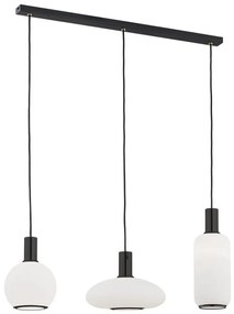 Lustra cu 3 pendule design modern SAGUNTO, negru