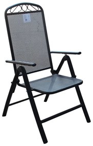 Scaun de grădină negru din metal – Rojaplast