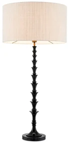 Veioza, Lampa de masa design LUX, Lemn, Tesatura, Arabella