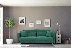 Canapea extensibila 3 locuri verde RICO, stofa catifelata - Monolith 3