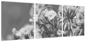 Tablou - Flori uscate (cu ceas) (90x30 cm)