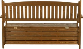 Banca gradina AMULA, stejar inchis, lemn, 150x58x88 cm