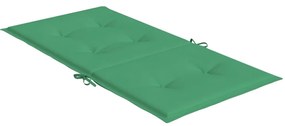 Perne scaun de gradina, 4 buc., verde, 100x50x3 cm 4, Verde, 100 x 50 x 3 cm