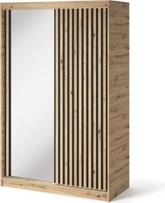 Dulap cu uși glisante Emerio II, 120x60x204 cm – Stejar Artisan