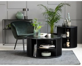 Măsuță de cafea neagră rotundă ø 85 cm Siena – Unique Furniture