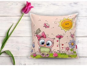 Față de pernă pentru copii 43x43 cm Pink Owl – Mila Home