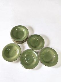 Farfurie adanca Glaze Verde 21cm (Glazurare Manuala)