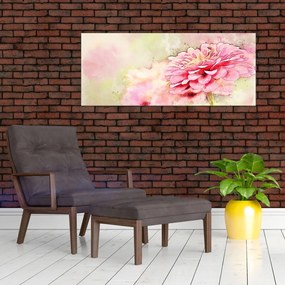 Tablou - Floare roz, aquarel (120x50 cm)