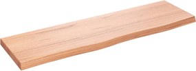 vidaXL Raft de perete maro deschis 100x30x(2-4) cm lemn stejar tratat
