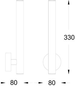 Aplica de perete LED design minimalist LOYA, auriu lucios