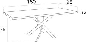 Masa eleganta design modern Veola, 180x95cm AC-F2133-180x95