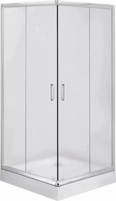 Cabina de dus patrata Deante Funkia cu usi culisante 80x80cm finisaj crom