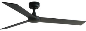 Ventilator LED de tavan FARO 34298WT RUDDER L negru/wenge d. 132 cm WT + telecomandă