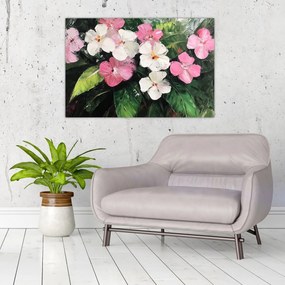 Tablou - Flori roz și albe (90x60 cm)