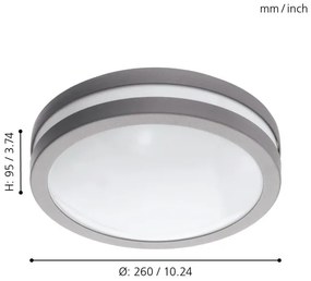 Eglo 97299 - LED lampa de baie dimabilă LOCANA-C LED/14W gri IP44