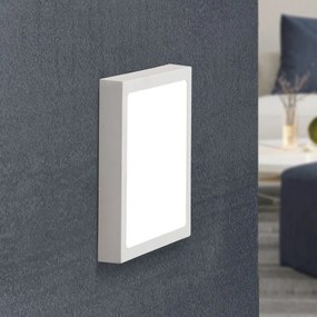Mini Plafoniera LED design slim LERO 18x18cm 3000K alba