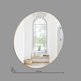 Oglindă de perete Atmosphera ALICE d. 110 cm auriu