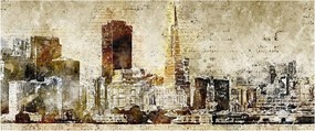 Tablou - Oraș artistic (120x50 cm)