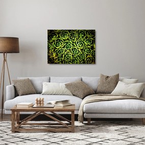 Tablou pe sticlă cu flori de piatră (70x50 cm)