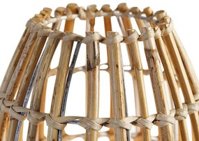 Lampă de masă rurală trepied bambus cu alb - Canna Capsule