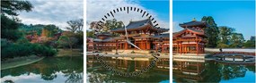 Tablou - Templul Byodo-in, Japonia (cu ceas) (90x30 cm)