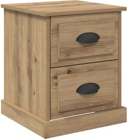 vidaXL Dulap de noapte cu sertar Stejar Artizanal 39 x 39 x 47.5 cm